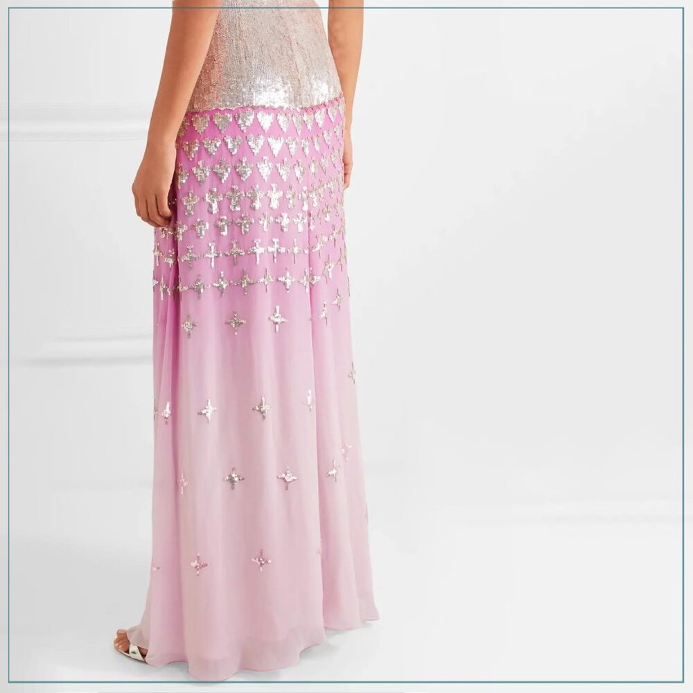 $4690 New Temperley London Flutter Sleeve Mirela Midi Runway Dress. - Picture 7 of 11